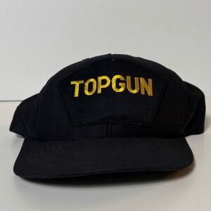 Vintage Navy Four Star Top Gun Movie Promo Yellow Embroidered Patch Snapback Hat